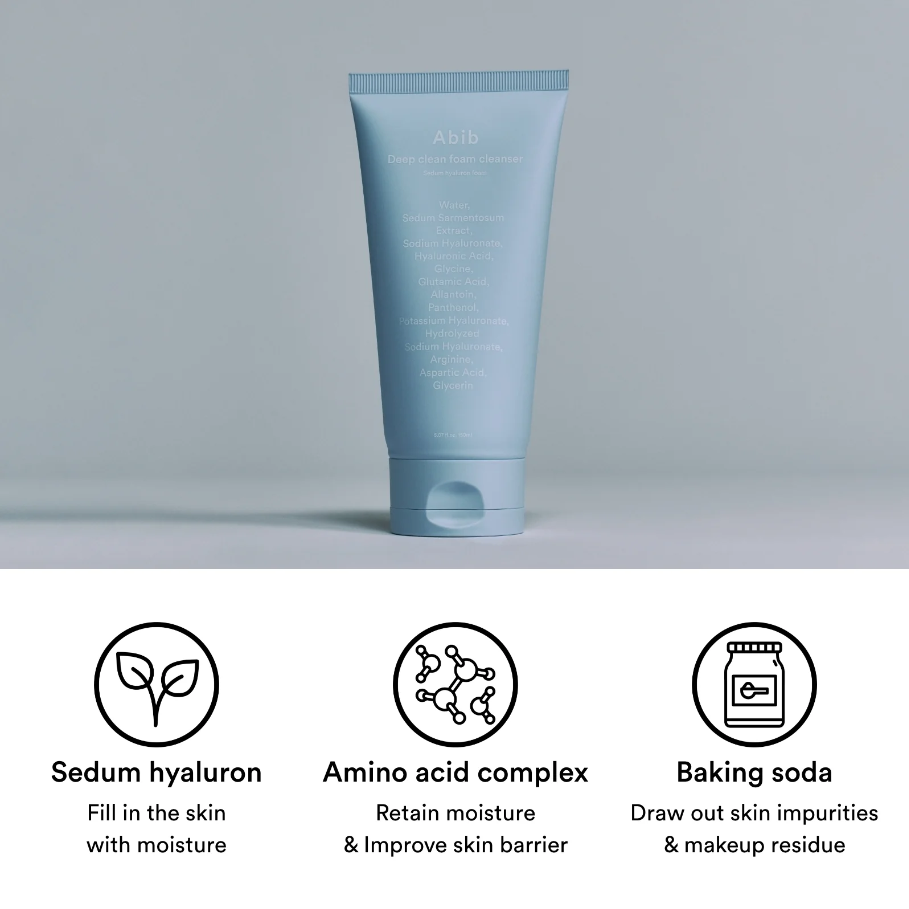 ABIB Deep Clean Foam Cleanser Sedum Hyaluron Foam